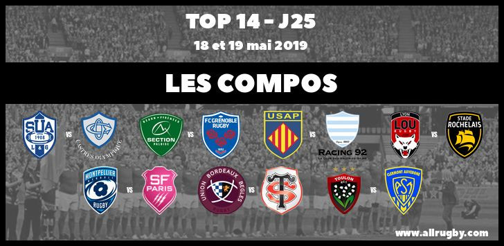 Top 14 - J25 : les Compos