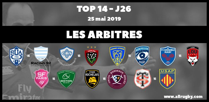 Top 14 - J26 : les Arbitres 