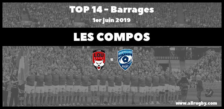 Top 14 - Barrages : les compos du match entre Le Lou et Montpellier