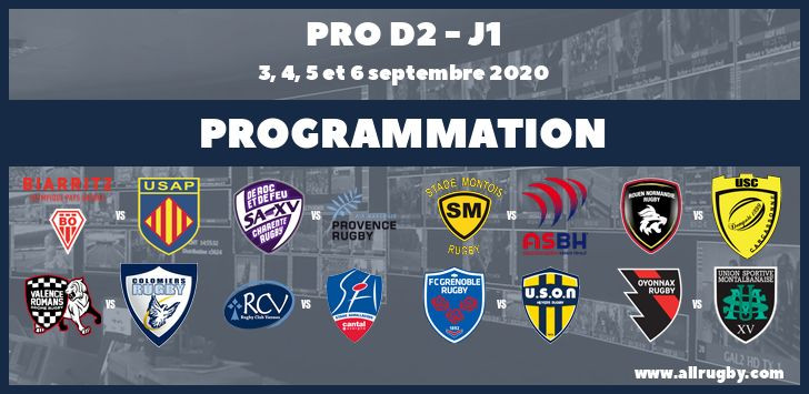 Pro D2 2021 : les horaires des 2 premières journées