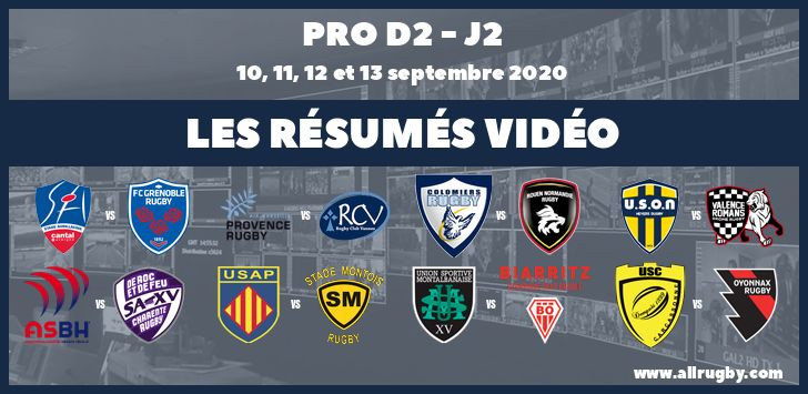Pro D2 2020/2021 - J2 : résumés vidéos des rencontres