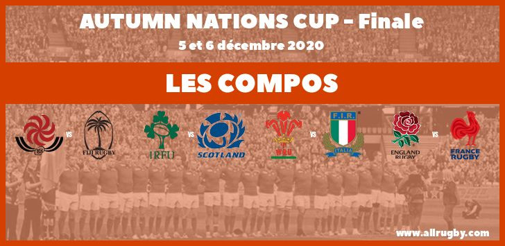 Autumn Nations Cup - les compos pour matchs finaux dont Angleterre vs France