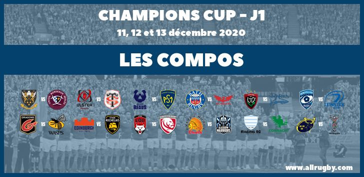 Champions Cup 2021 - J1 : les compos de la première journée - AllRugby