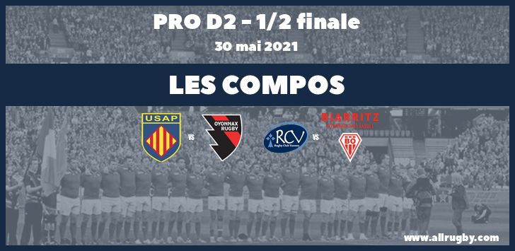 Pro D2 - Les Compos des demies entre Perpignan vs Oyonnax et Vannes vs Biarritz