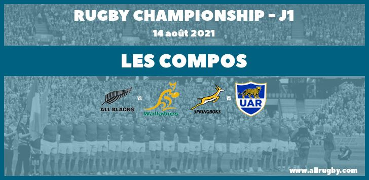 Rugby Championship 2021 - les compos de la première journée Nouvelle-Zélande vs Australie et Afrique du Sud vs Argentine