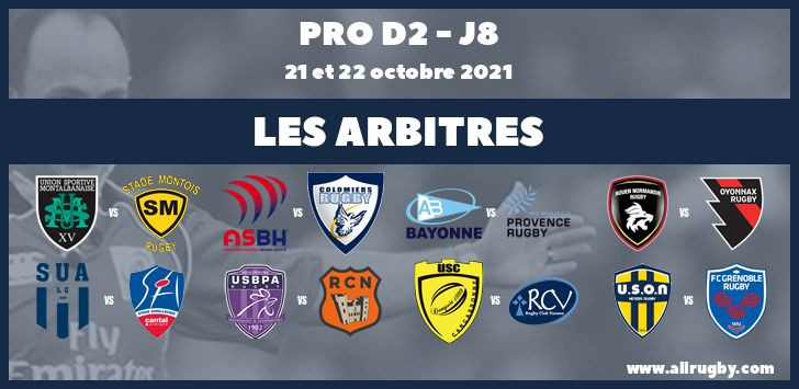 Pro D2 2022 - J8 : les arbitres de la huitième journée