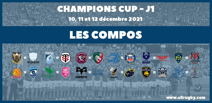 Champions Cup 2022 - J1 : les compos de la première journée