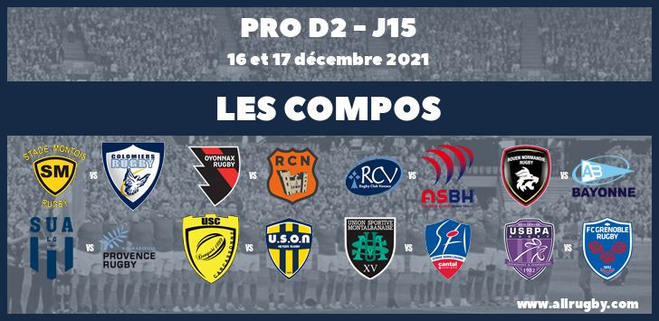 Pro D2 2022 - J15 : les compos de la quinzième journée
