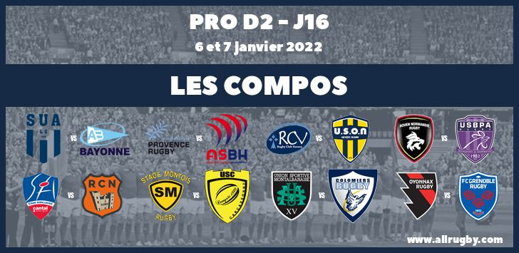 Pro D2 2022 - J16 : les compos de la seizième journée