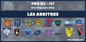 Pro D2 2022 - J17 : les arbitres de la dix-septième journée