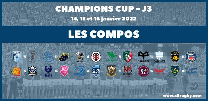 Champions Cup 2022 - J3 : les compos de la troisième journée