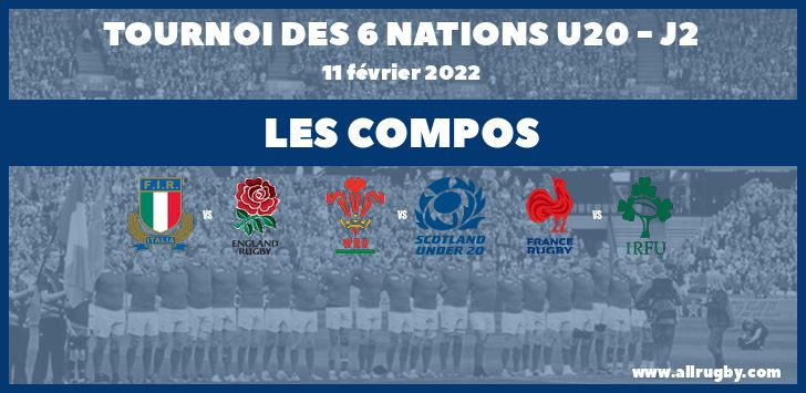 6 Nations U20 2022 - J2 : les compos de la seconde journée