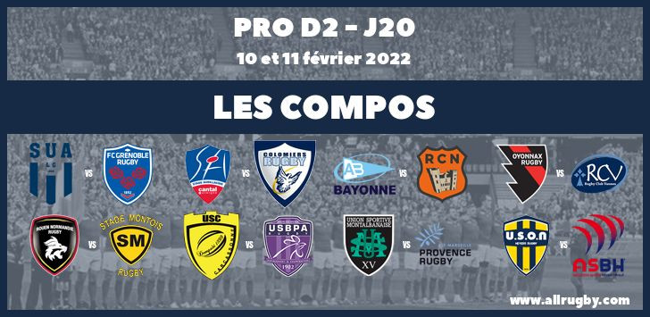 Pro D2 2022 - J20 : les compos de la vingtième journée