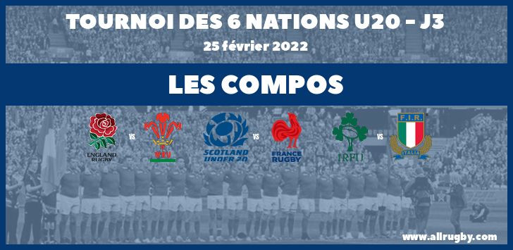 6 Nations U20 2022 - J3 : les compos de la troisième journée