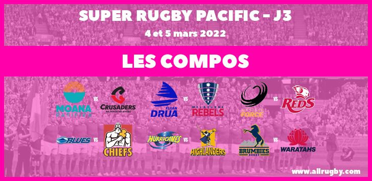 Super Rugby Pacific - J3 : les compos de la troisième journée