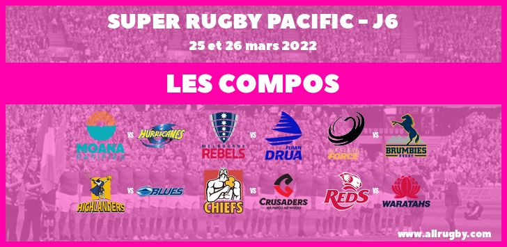 Super Rugby Pacific - J6 : les compos de la sixième journée