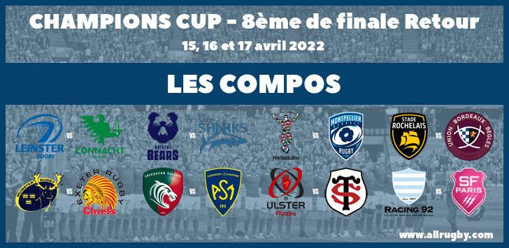 Champions Cup 2022 : les compos des 8ème de finale retour