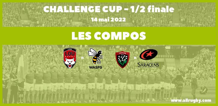 Challenge Cup 2022 : les compos des demi-finales, Lyon vs Wasps et Toulon vs Saracens