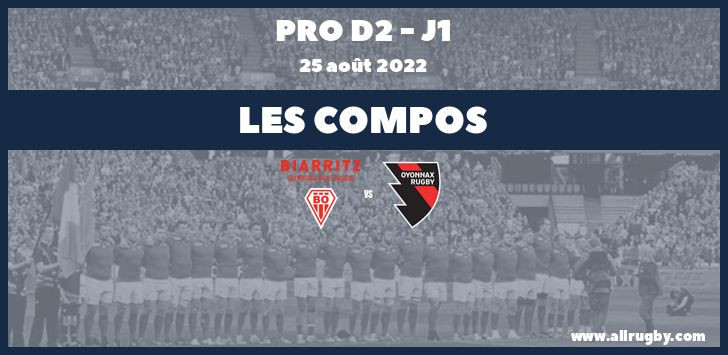 Pro D2 2023 - les premières compos entre Biarritz et Oyonnax