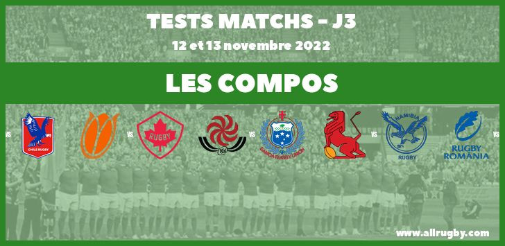 Tests Matchs 2023 : les compos pour les 12 et 13 novembre 2022