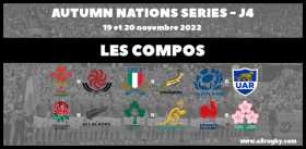 Autumn Nations Series 2023 - J4 : les compos pour le weekend du 19 et 20 novembre 2023