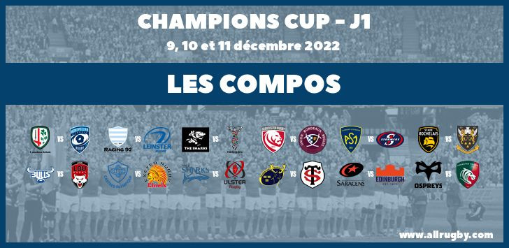 Champions Cup 2023 - J1 : les compos de la première journée
