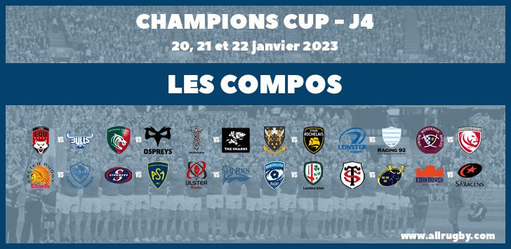 Champions Cup 2023 - J4 : les compos de la quatrième journée