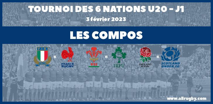 6 Nations U20 2023 - J1 : les compos de la première journée