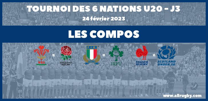 6 Nations U20 2023 - J3 : les compos de la troisième journée