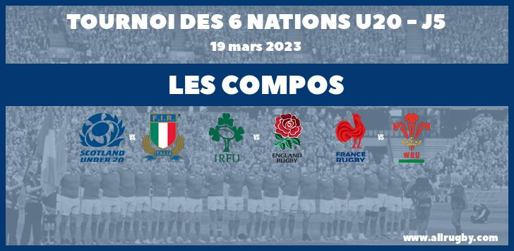 6 Nations U20 2023 - J5 : les compos de la dernière journée