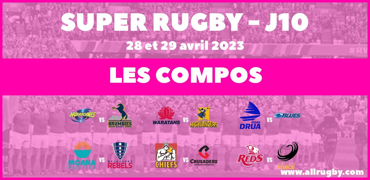 Super Rugby 2023 - J10 : les compos de la dixième journée