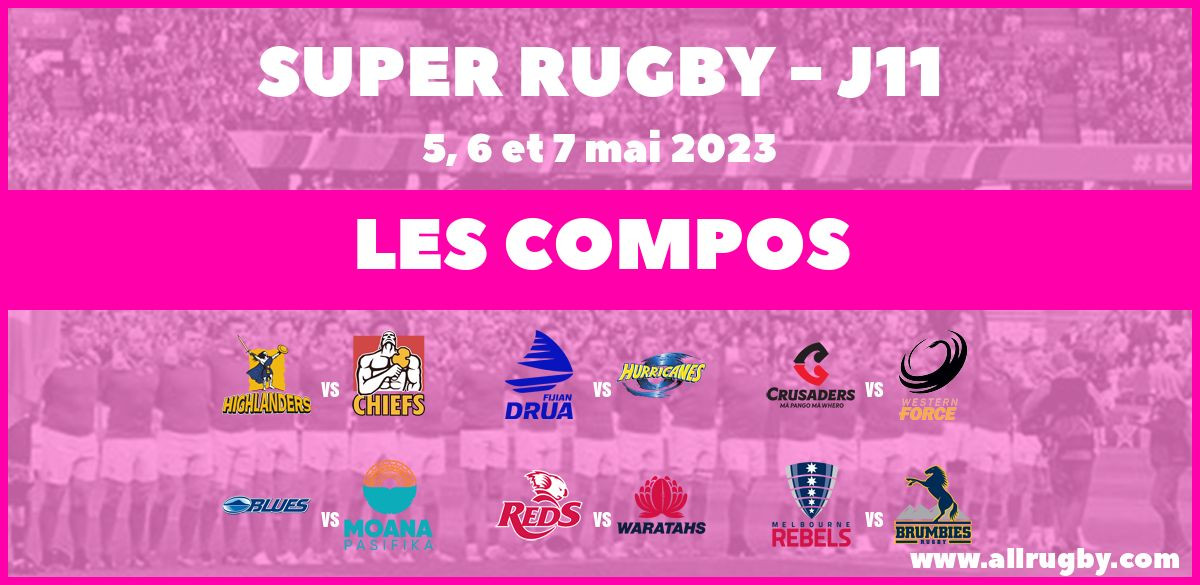 Super Rugby 2023 - J11 : les compos de la onzième journée