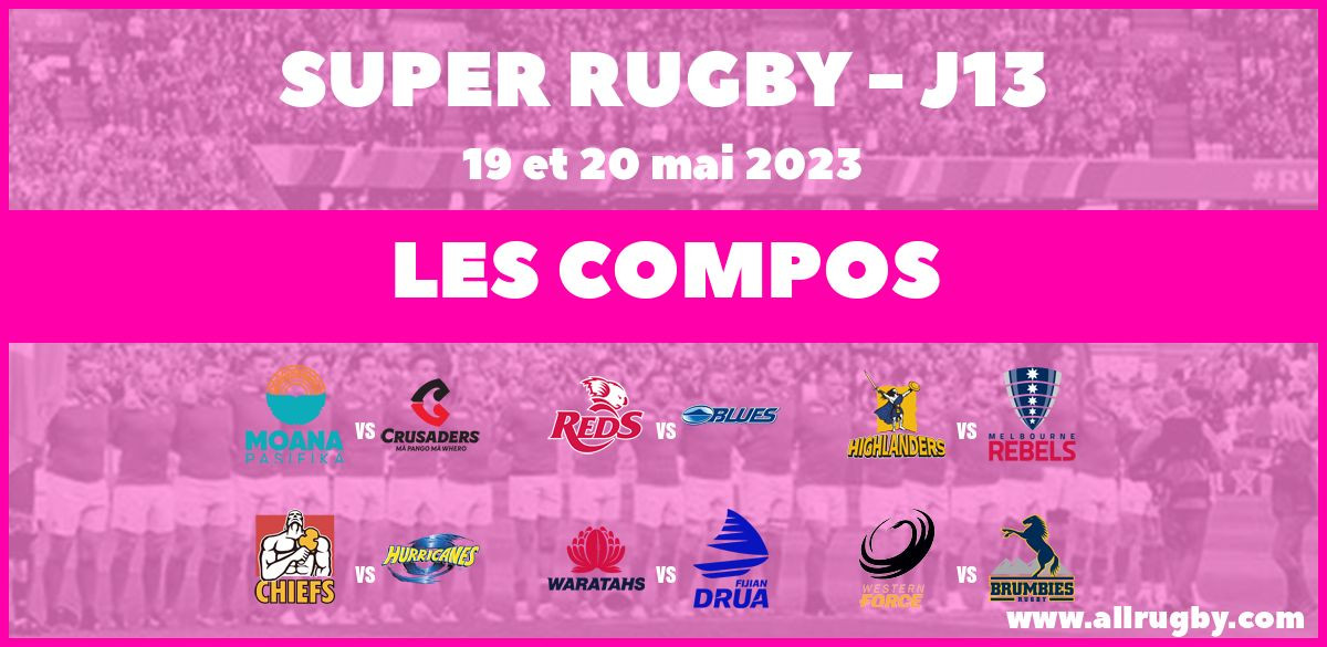 Super Rugby 2023 - J13 : les compos de la treizième journée