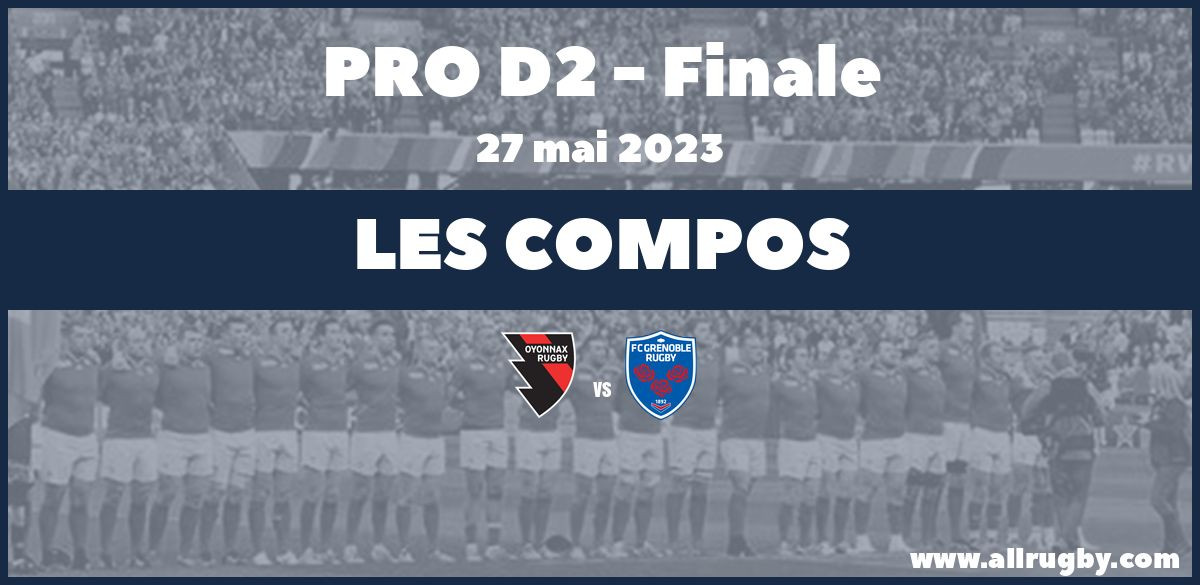 Pro D2 2023 - Les compos de la finale entre Oyonnax et Grenoble