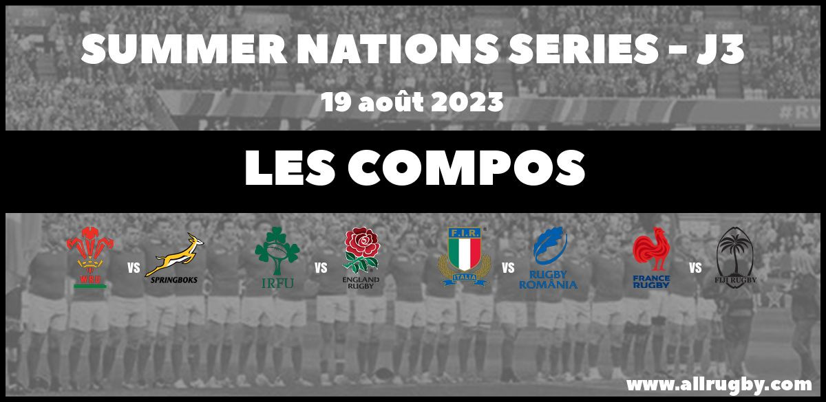 Summer Nations Series : les compos des matchs du samedi 19 août 2023 avec France Fidji