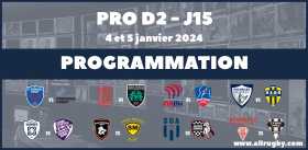 Pro D2 : les horaires de la 15ème journée (les 4 et 5 janvier 2024)