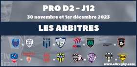 Pro D2 2024 - J12 : les arbitres de la douzième journée